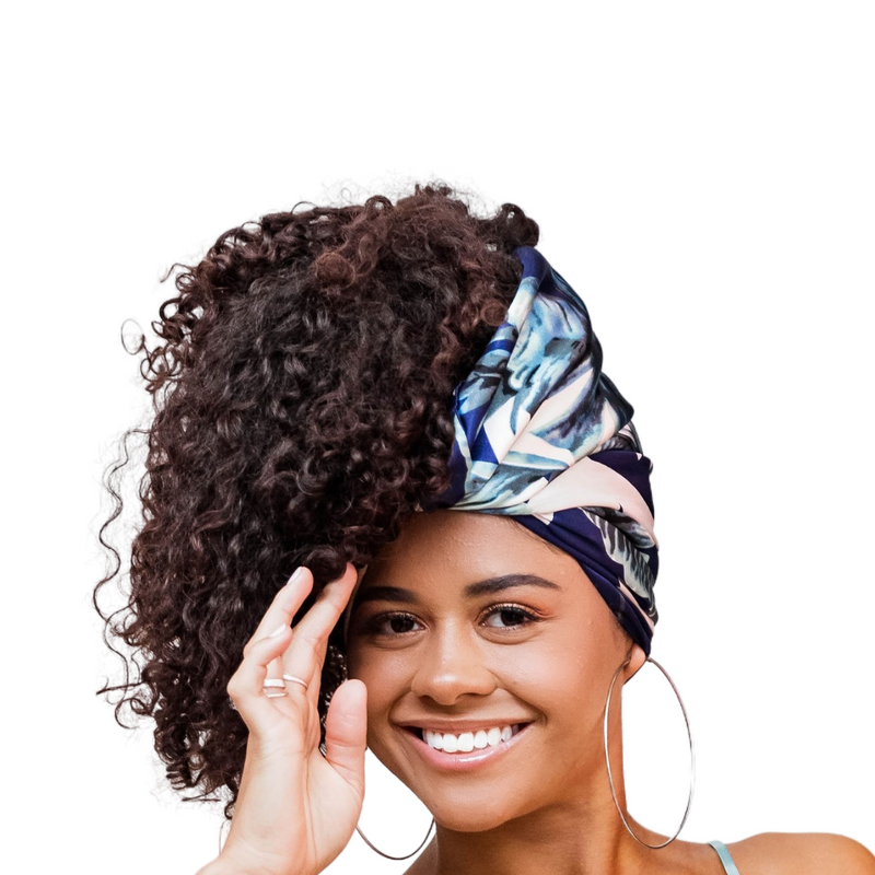 Satin scarf deals for curly hair