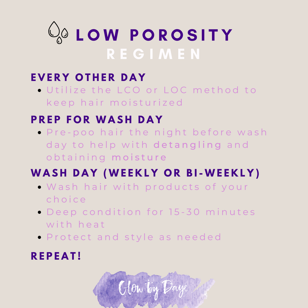 Hair Regimen for LOW POROSITY Hair