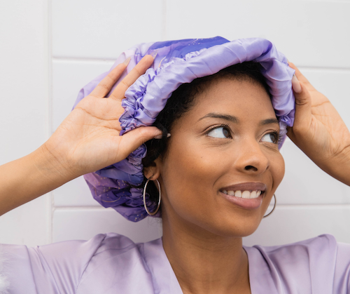 Satin Lined Shower Cap